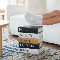 Balvi Bijzettafel Metropolitan Book Stack wood