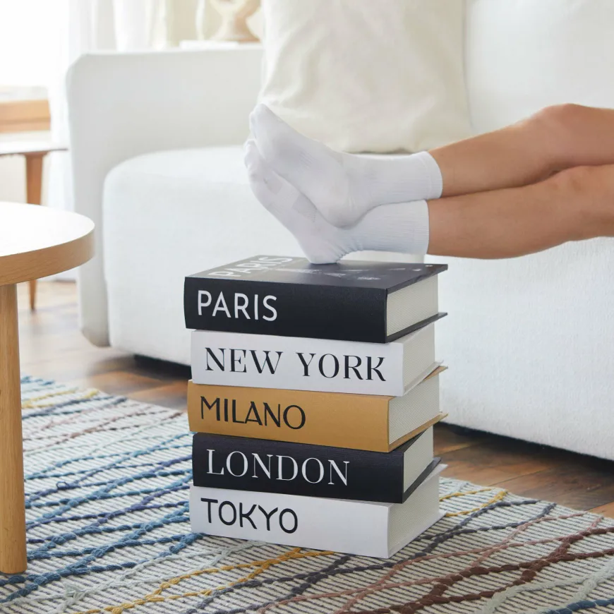 Balvi Bijzettafel Metropolitan Book Stack wood