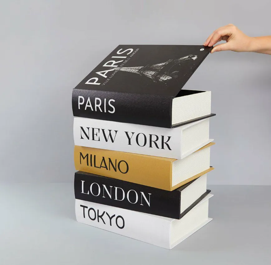Balvi Bijzettafel Metropolitan Book Stack wood