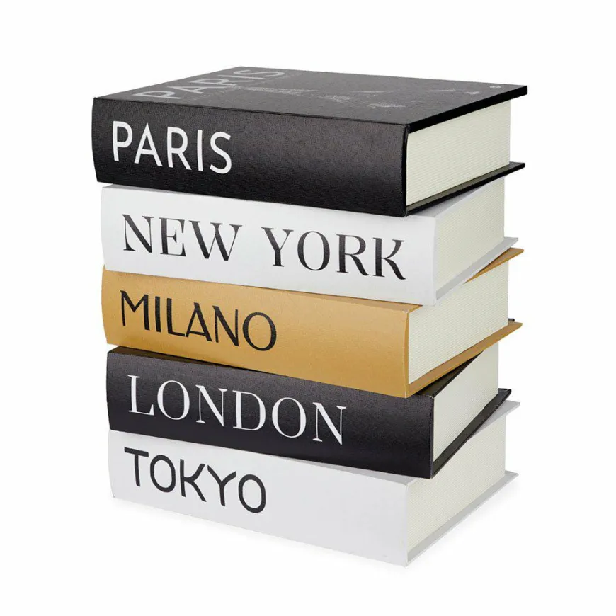 Balvi Bijzettafel Metropolitan Book Stack wood