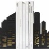 Balvi Boekensteun Skyline Lights zwart