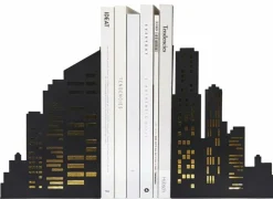 Balvi Boekensteun Skyline Lights zwart
