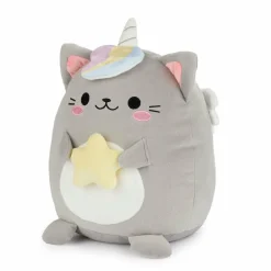 Balvi Katten kussen Fluffy Kawaii Starry grijs
