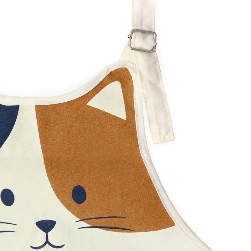 Balvi Keukenschort Kitty wit/bruin