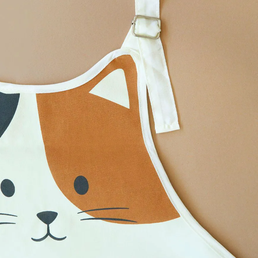Balvi Keukenschort Kitty wit/bruin