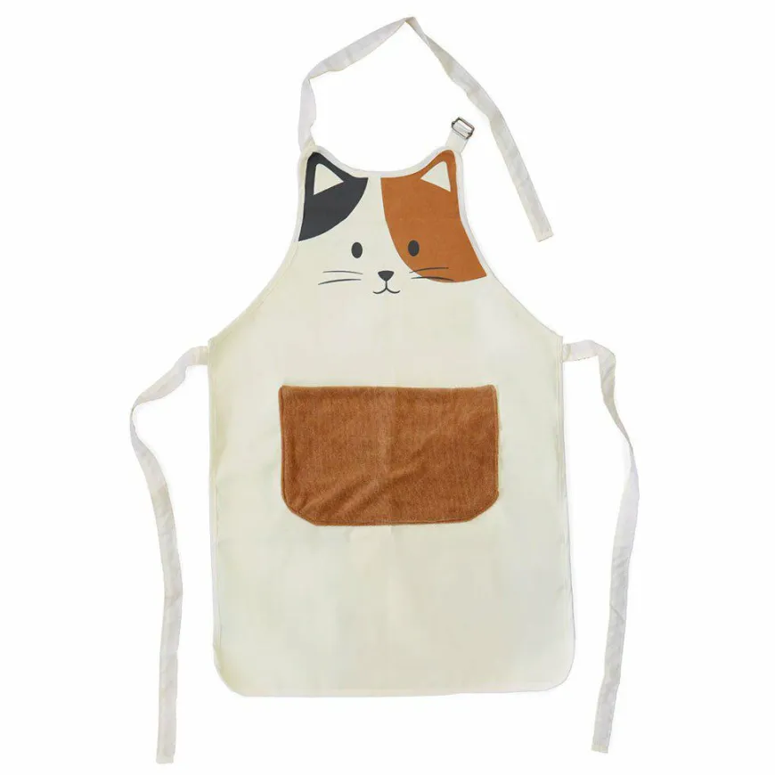 Balvi Keukenschort Kitty wit/bruin