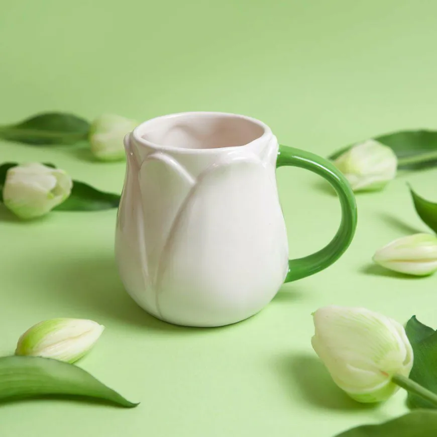Balvi Mok Tulp wit keramiek