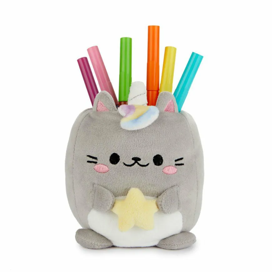 Balvi Pennenbakje Fluffy Kawaii Starry Grijs