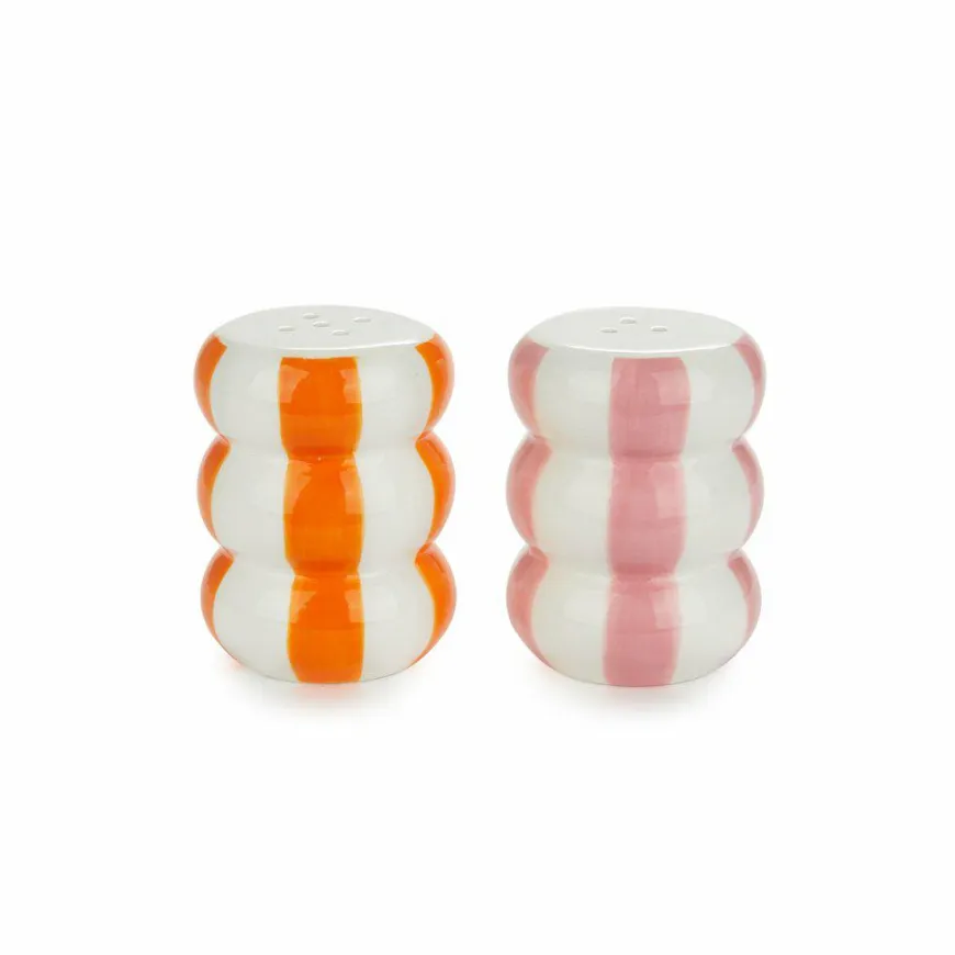 Balvi Peper en Zoutstel stel Floats oranje/roze ceramic