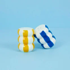 Balvi Peper en Zoutstel stel Floats geel/blauw ceramic