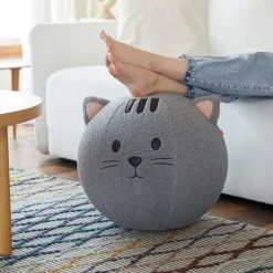 Balvi Poef Kitty grijs polyester