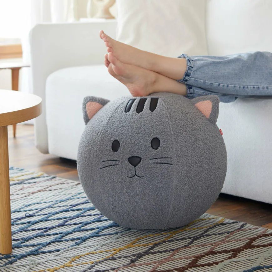 Balvi Poef Kitty grijs polyester
