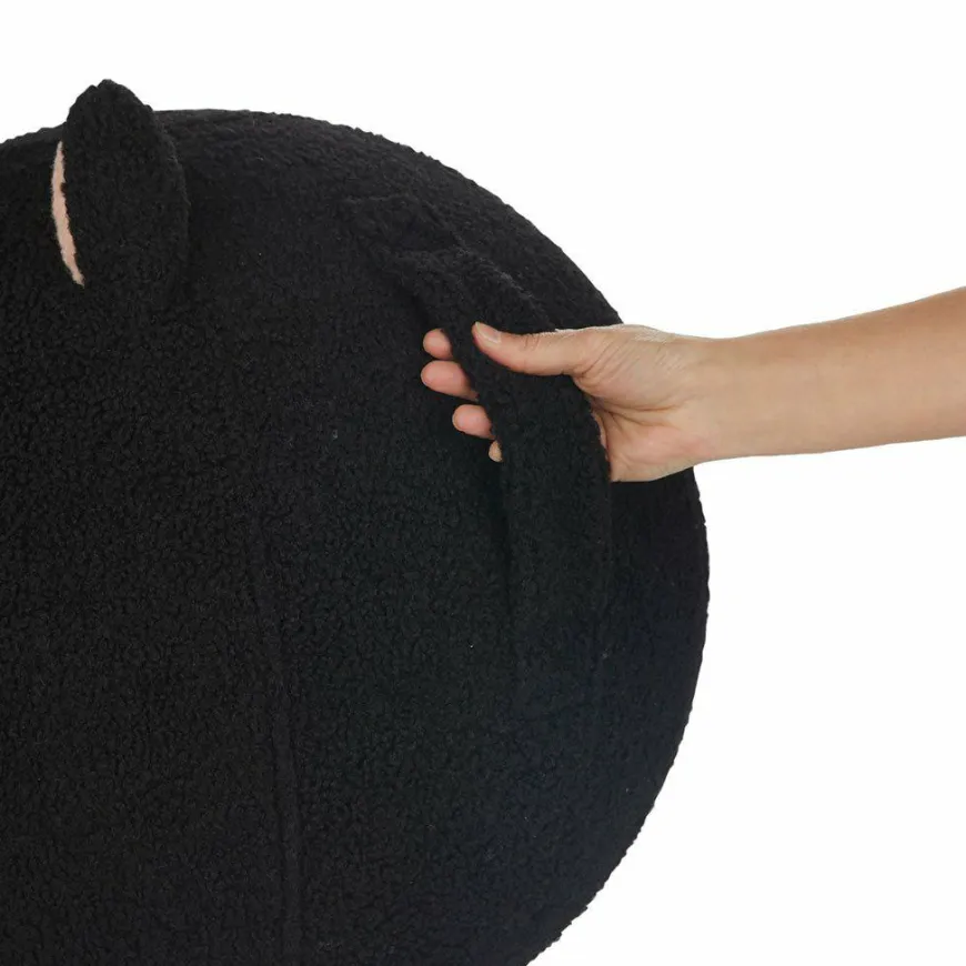 Balvi Poef Kitty zwart polyester
