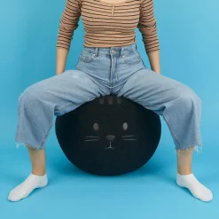 Balvi Poef Kitty zwart polyester