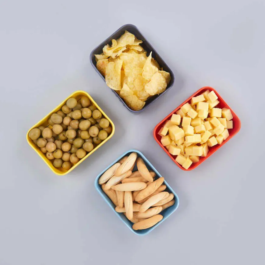 Balvi Snackbakjes set Conserverie - 4 kleuren