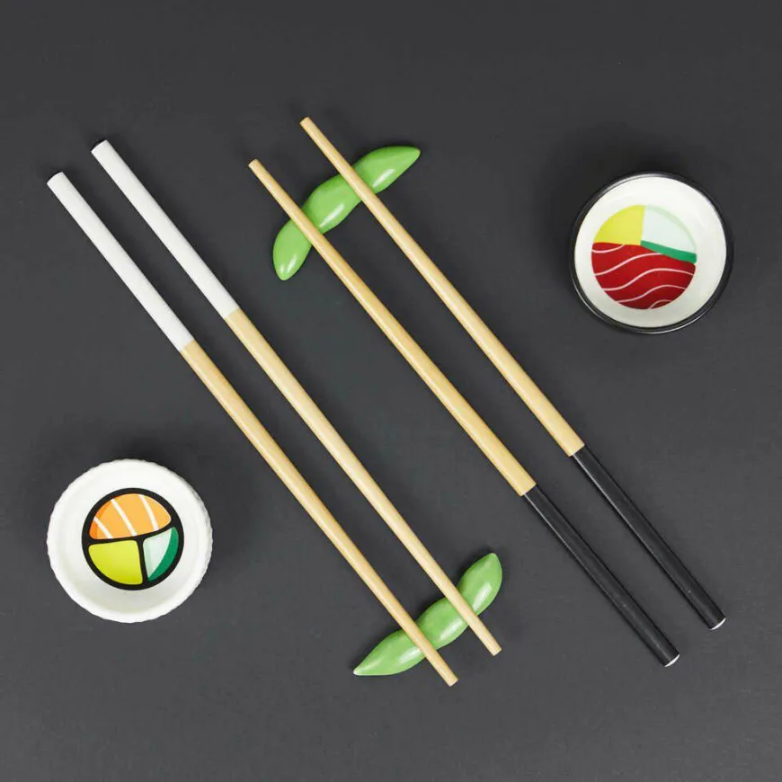 Balvi Sushi set Oishii wit/zwart keramiek