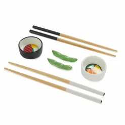 Balvi Sushi set Oishii wit/zwart keramiek