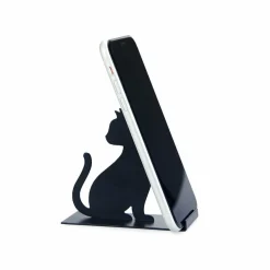Balvi Telefoonhouder Feline zwart metaal