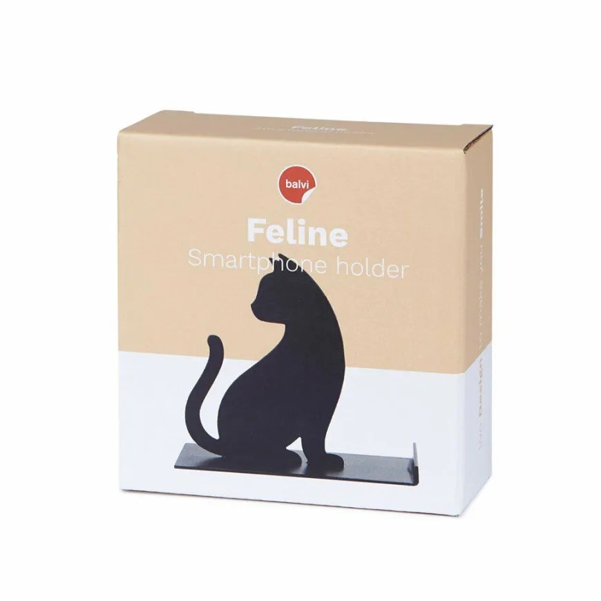 Balvi Telefoonhouder Feline zwart metaal