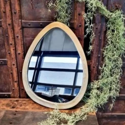 Benoa Eivormige spiegel antiek brass medium