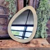 Benoa Eivormige spiegel antiek brass klein