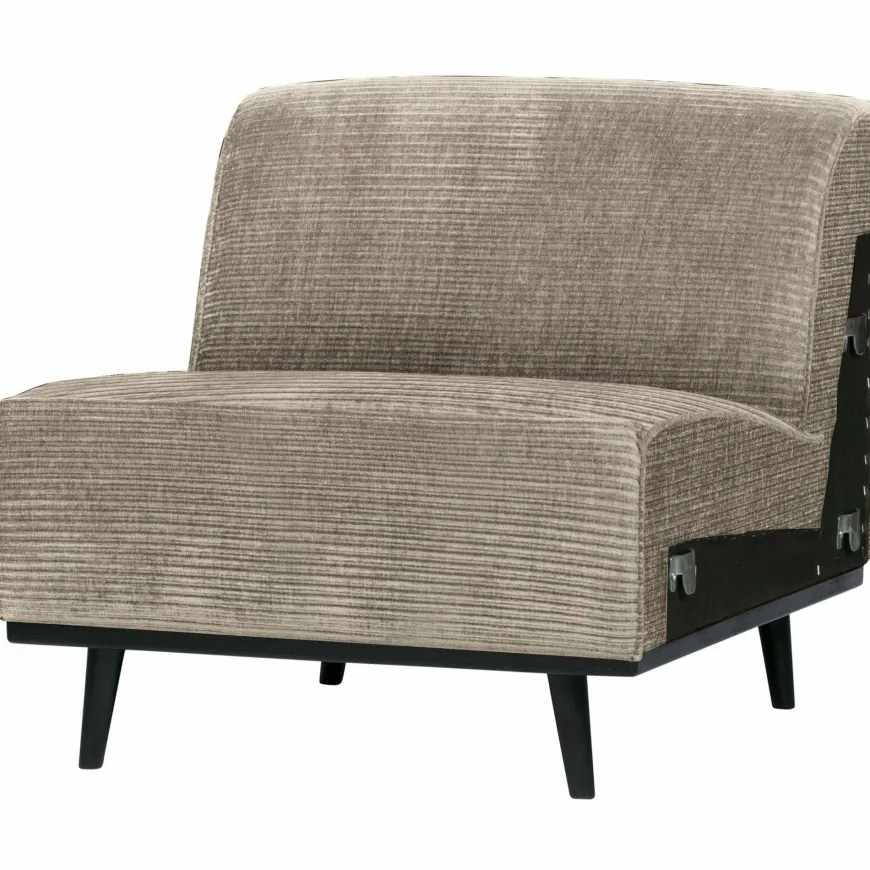 BePureHome Statement 1-zits element brede platte rib clay
