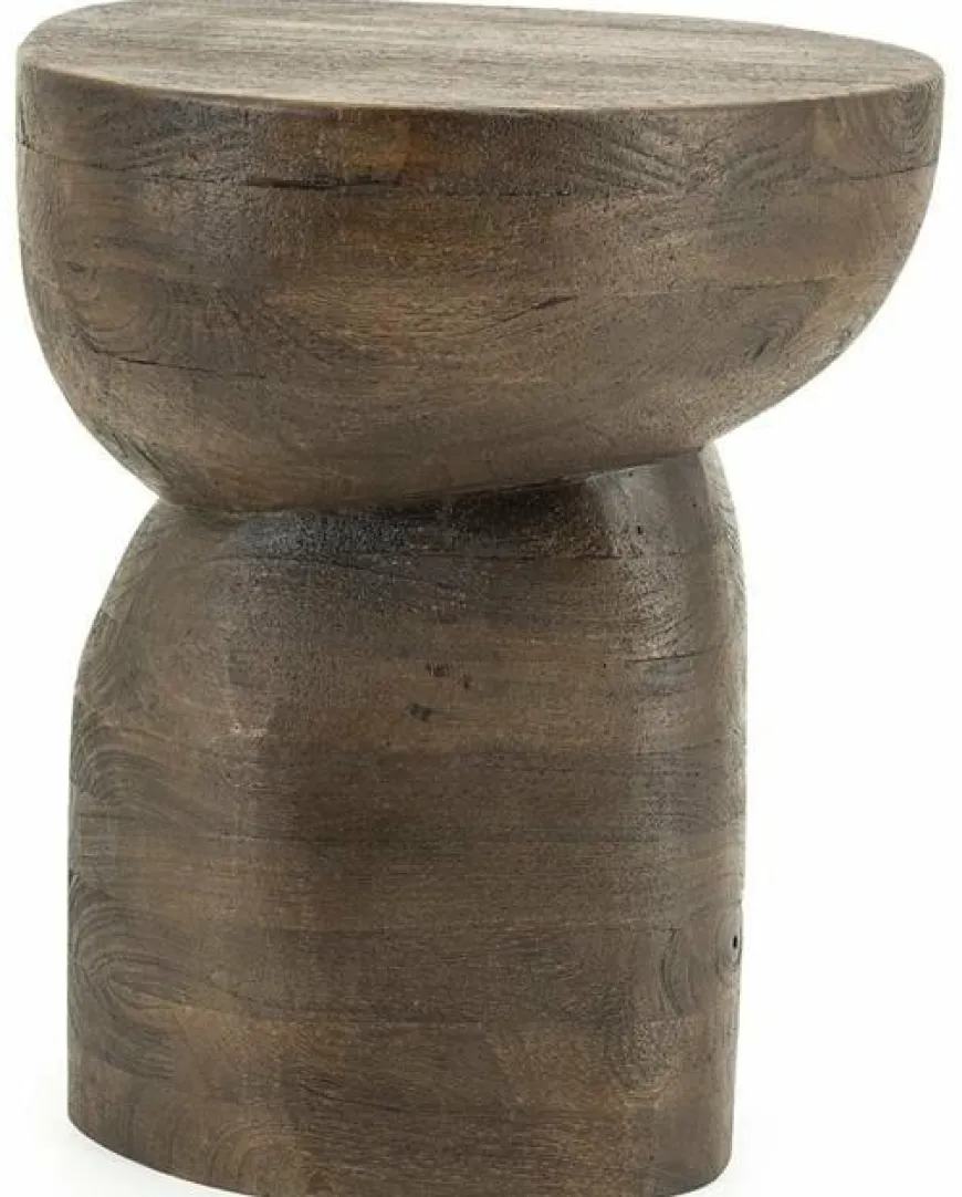 By Boo Bijzettafel Cobble mango organisch – bruin