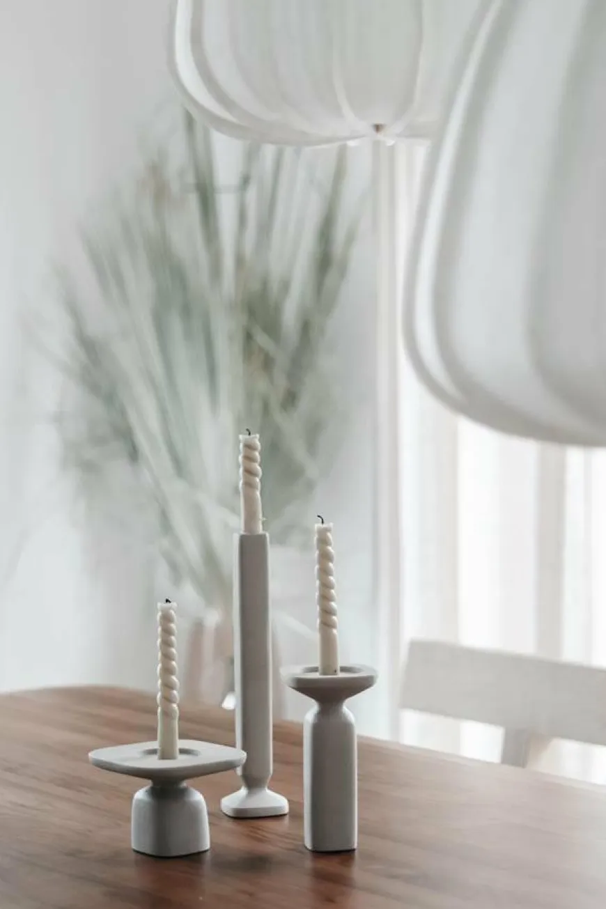 By Boo Candle holder Squand large - beige