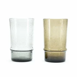 By Boo Drink glas Bubble groot - bruin