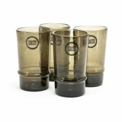 By Boo Drink glas Bubble groot - bruin