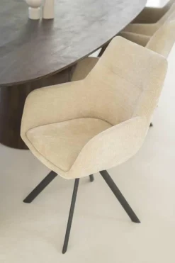 By Boo Eettafelstoel Bliss met armleuning - taupe