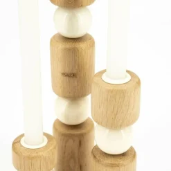 By Boo Kandelaar Belloa - beige - set van 3 kandelaren