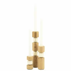 By Boo Kandelaar Belloa - beige - set van 3 kandelaren