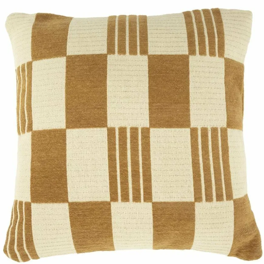 By Boo Kussen Twist 45x45 cm – mosterd