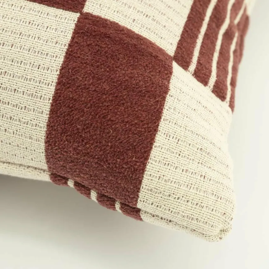 By Boo Kussen Twist 45x45 cm - burgundy