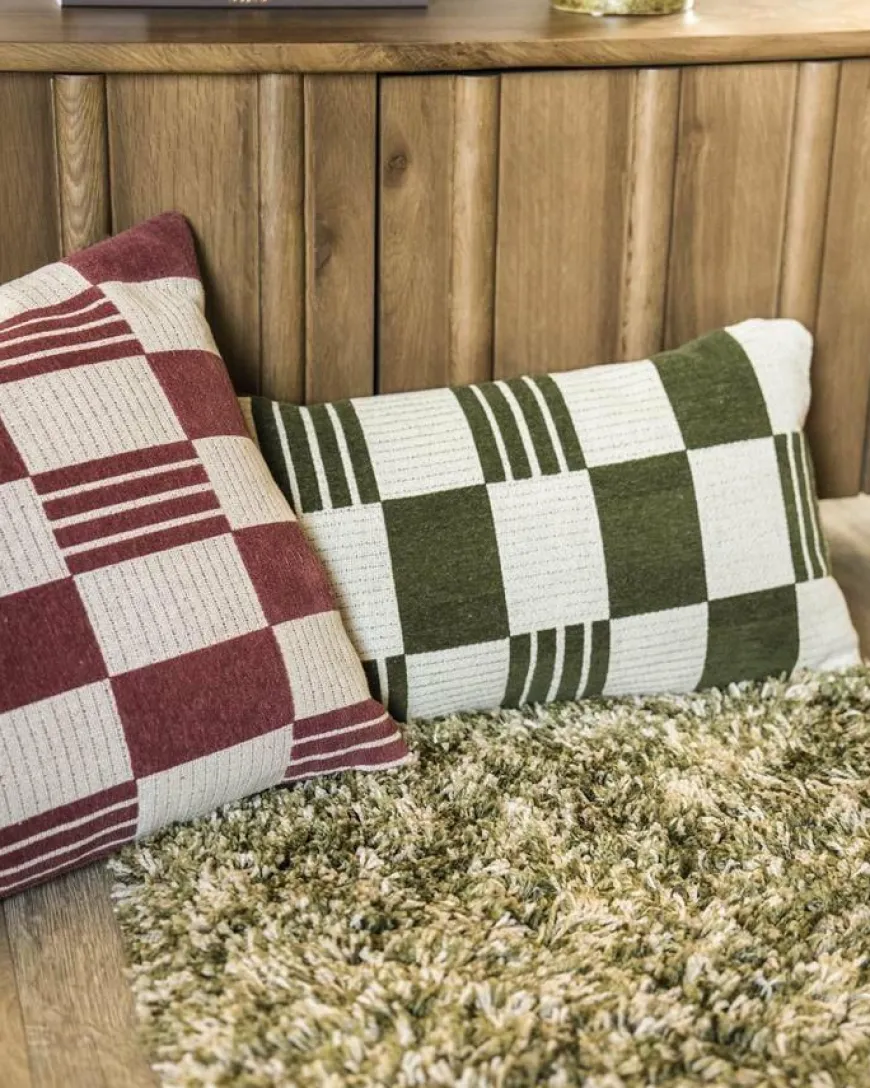 By Boo Kussen Twist 45x45 cm - burgundy