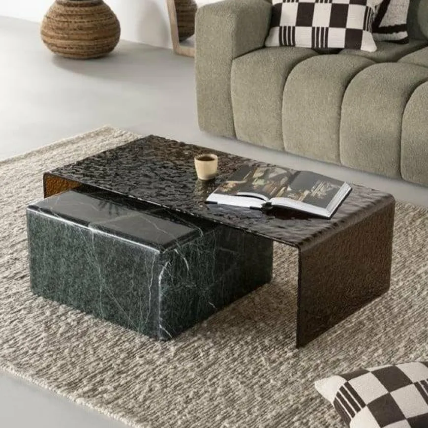 By Boo Salontafel Ripple glas