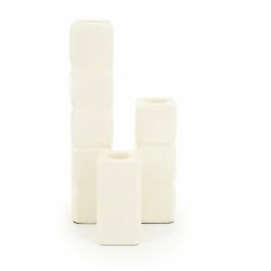 By Boo Set van 3 kandelaren Cube - beige