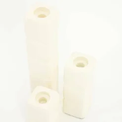 By Boo Set van 3 kandelaren Cube - beige