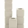 By Boo Set van 3 kandelaren Cube – taupe
