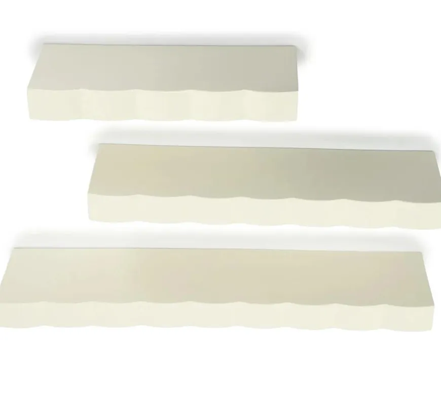 By Boo Wandplank Prinz set van 3 - beige