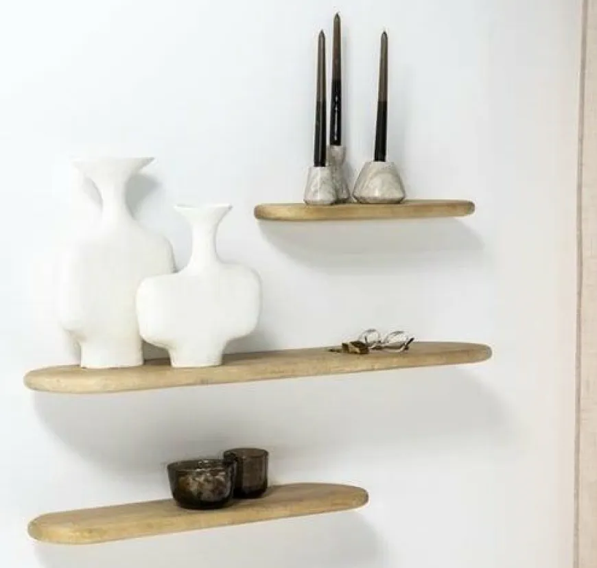 By Boo Wandplank Tre 3 mango 100 cm – naturel
