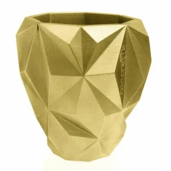 Candellana Bloempot beton Geometric 13 cm Classic Gold