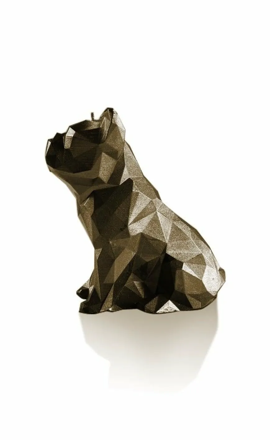 Candellana Kaars Bulldog antiek brass