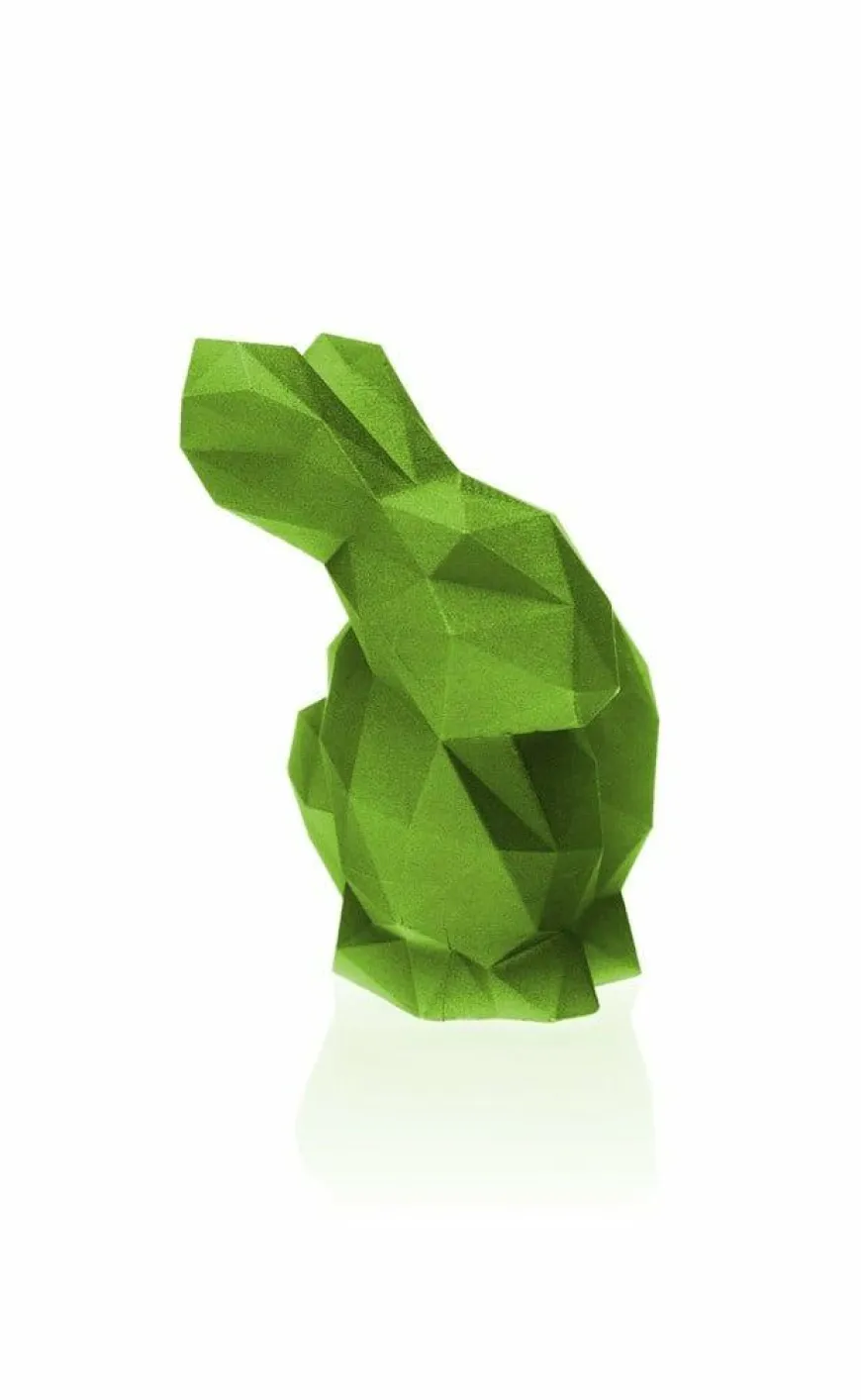Candellana Kaars Konijn groot groen metallic