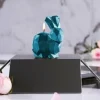 Candellana Kaars Konijn klein blauw metallic