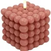 Countryfield LED Kaars Lyon bolletjes roze L
