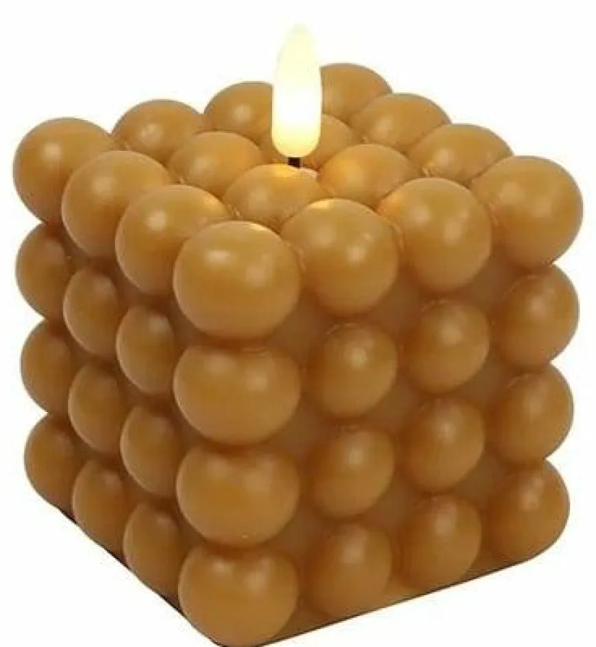 Countryfield Bolletjes kaars LED Lyon amber M