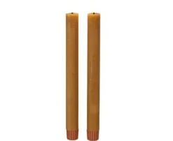 Countryfield Dinerkaars LED Diner rustiek amber met beweegbare vlam – 2 stuks
