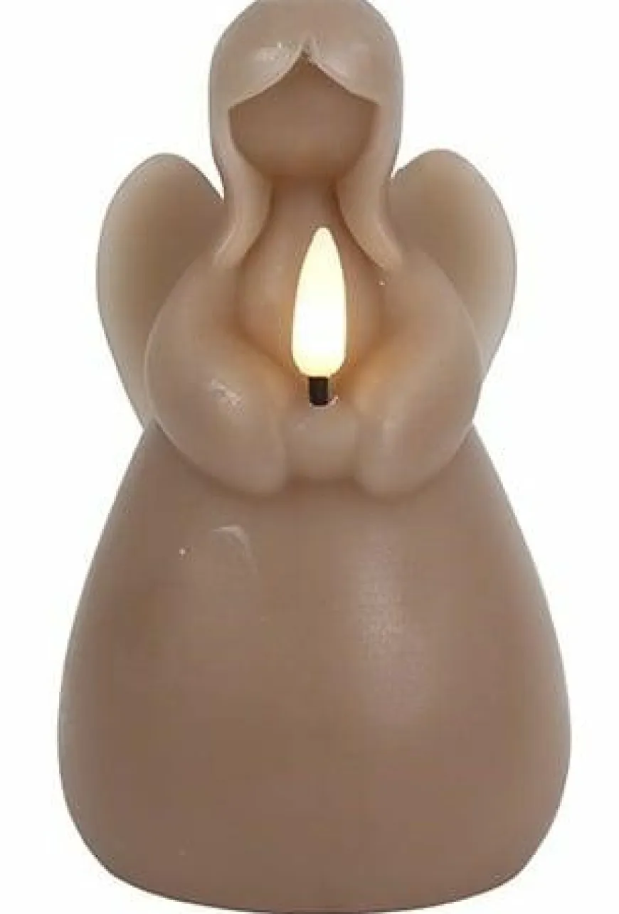Countryfield Engel kaars LED Lyon L taupe